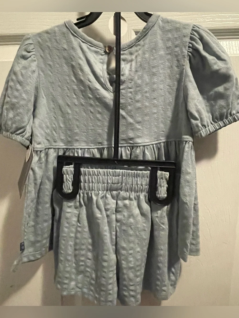 Modern Moments by Gerber Girls 5T Aqua Floral Embroidered 2pc Outfit NWT